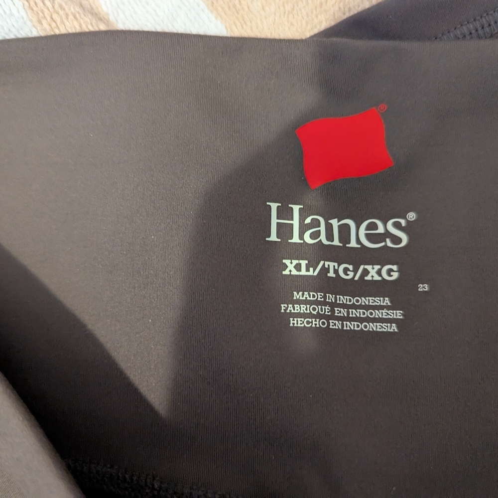 Hanes Brown Size XL Ankle Length Leggings